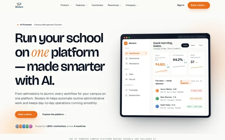 Skolaro case study screenshot